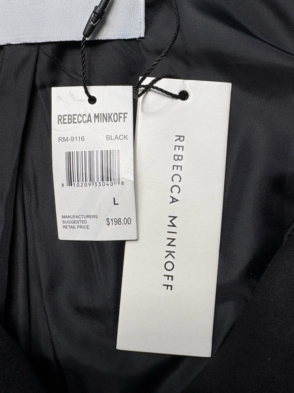NWT Rebecca Minkoff Black Faux Suede Cropped Button Jacket • Size Large - Picture 11 of 11